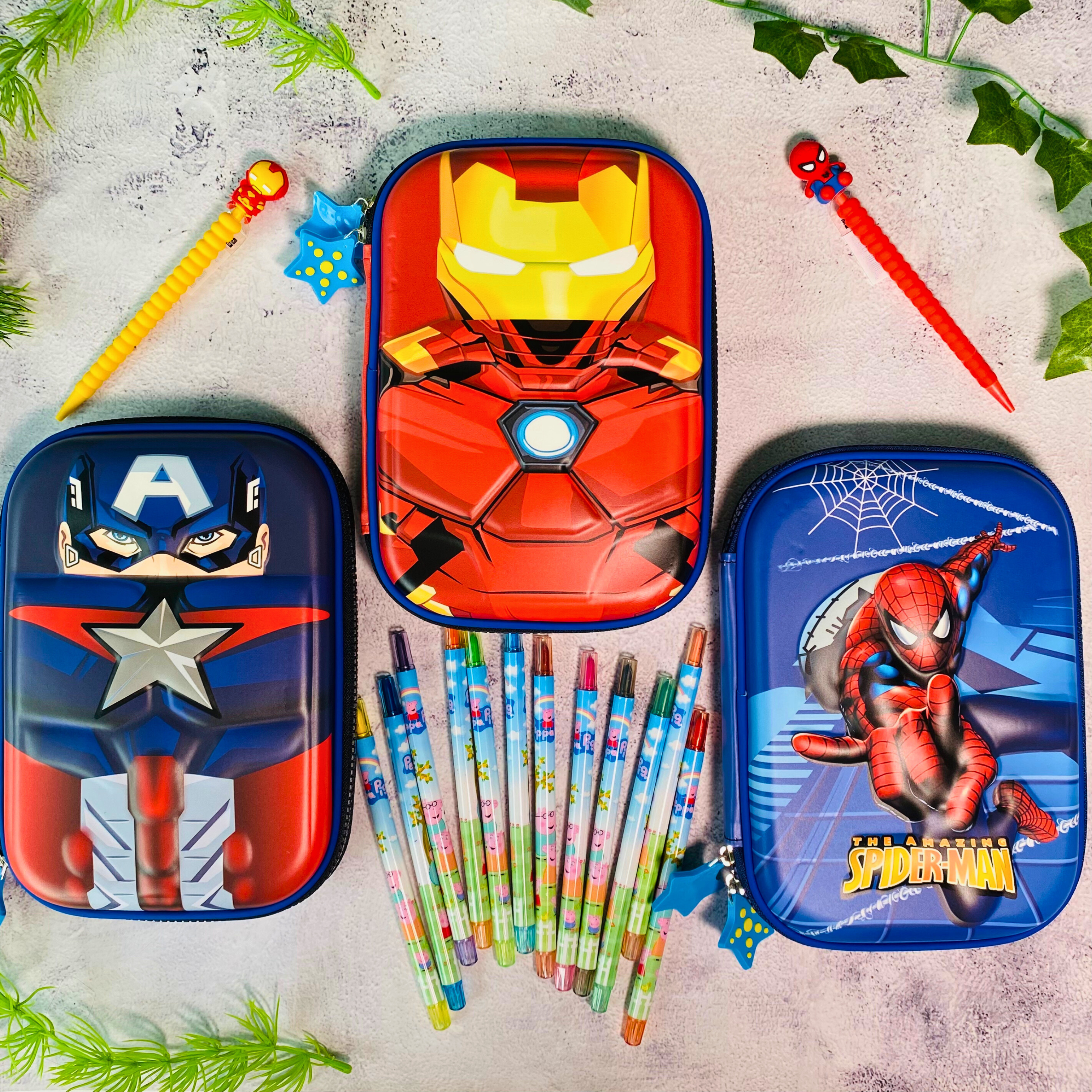 3D Embossed Avengers Geometry/Pouch (Large) – School Mall