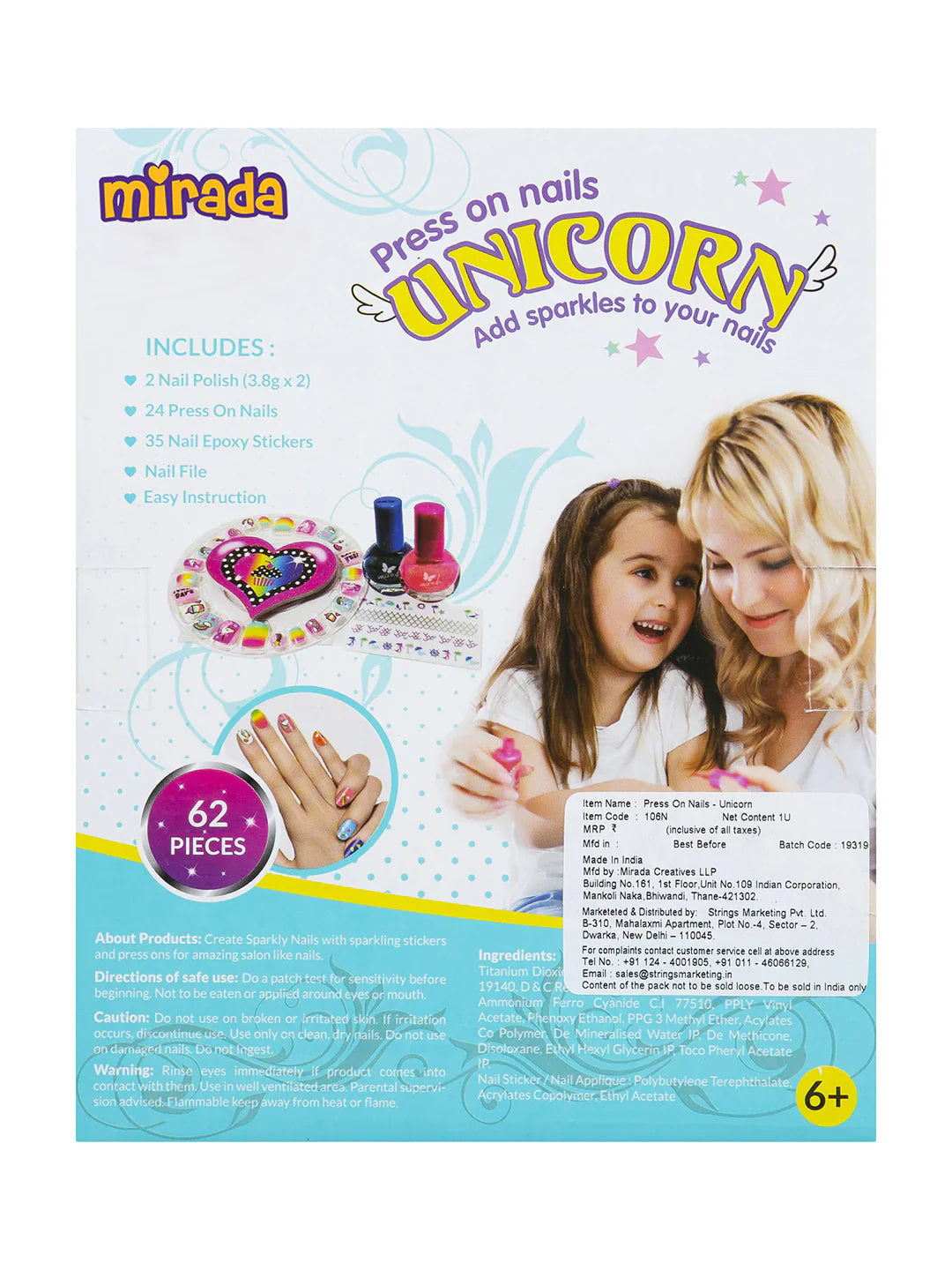 Press On Nails - Unicorn For Kids