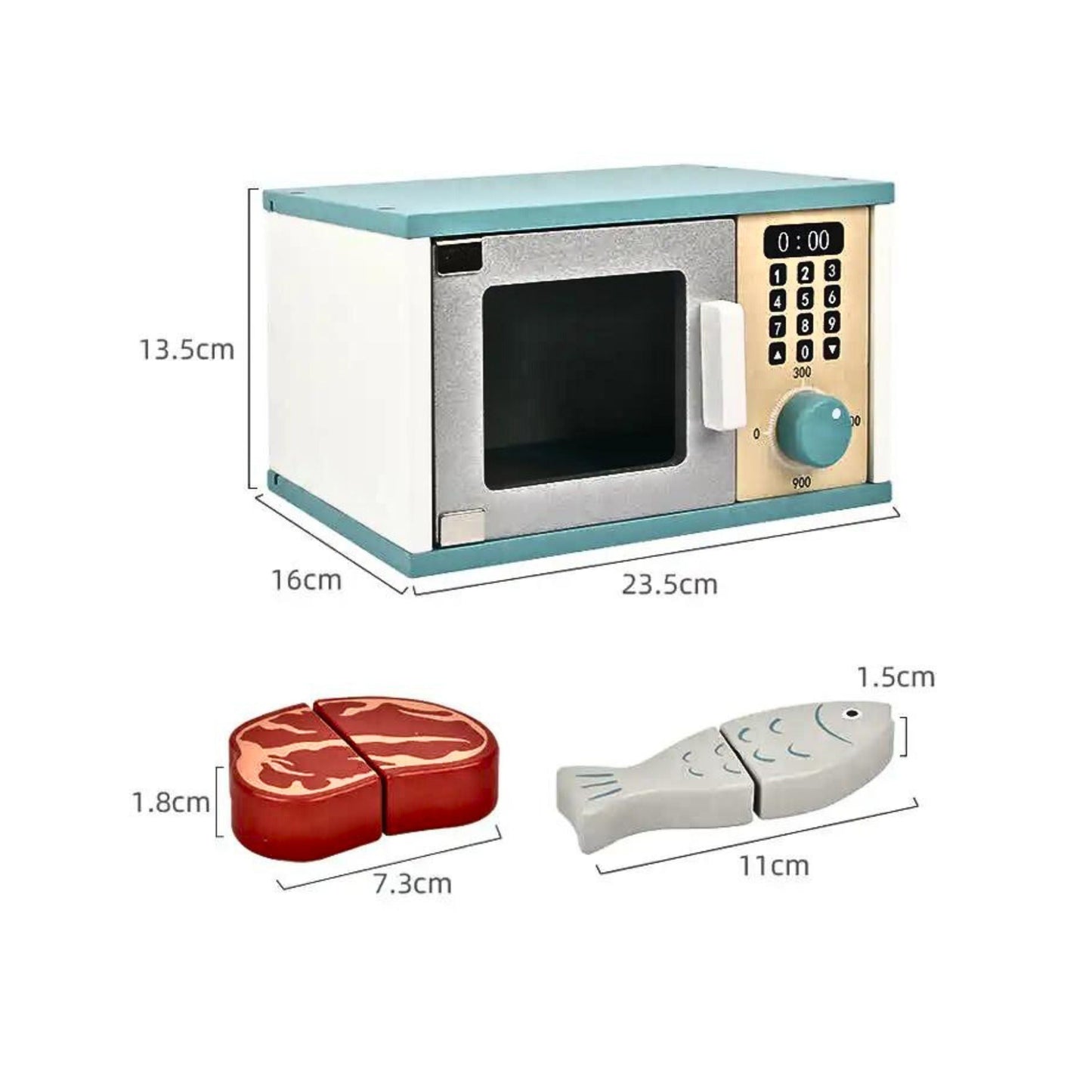 Wooden Microwave Oven with Accessories