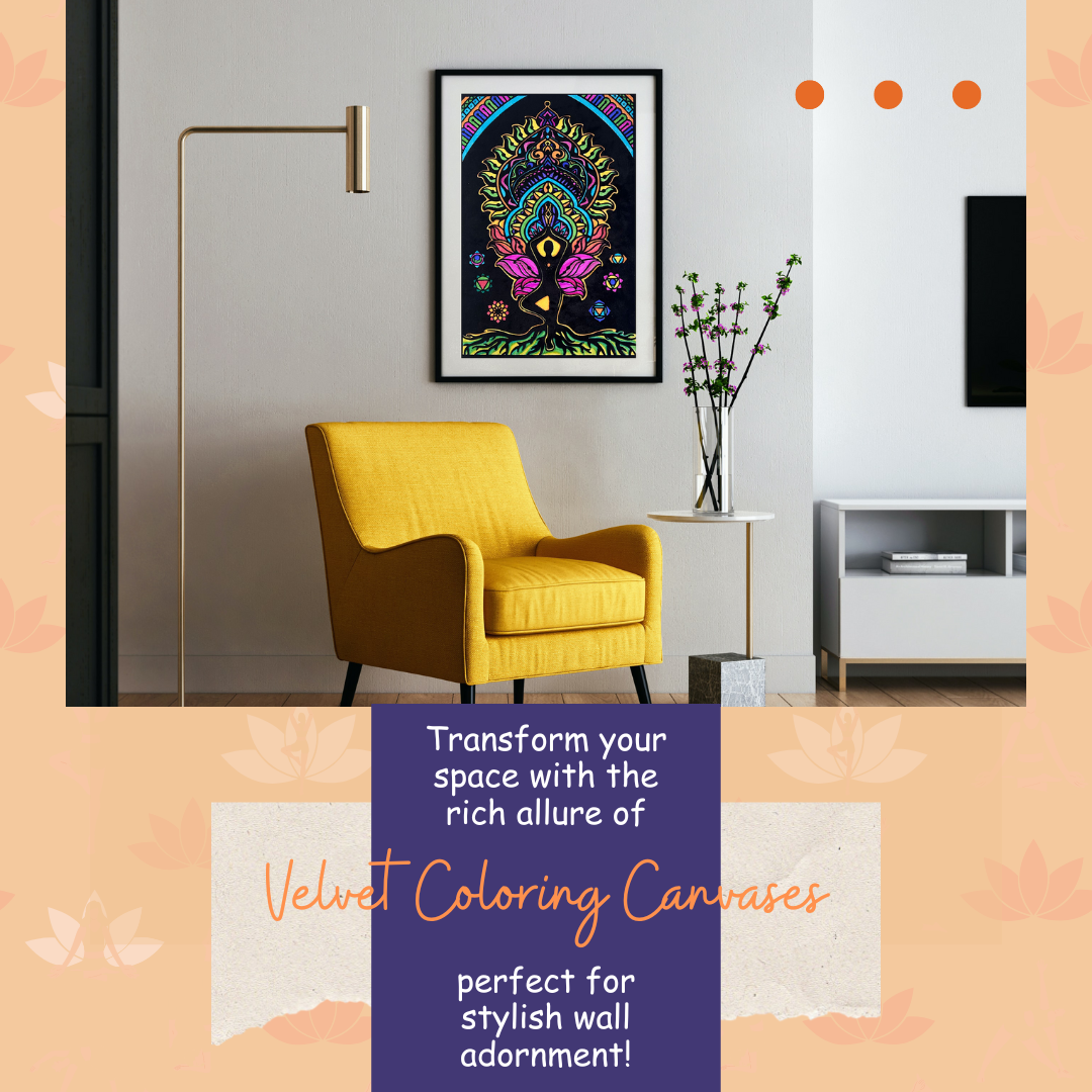 Velvet Colouring Canvas – MINDFUL YOGA