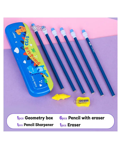 Stationary Set - Pencil, Eraser, Sharpener & Pencil Box