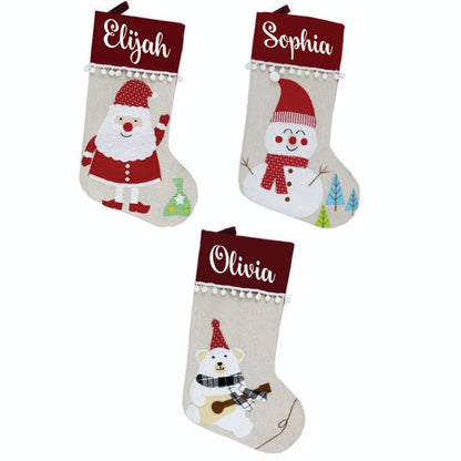 Jr.Billionaire Pom-Pom Fiesta Stockings - Polar Bear