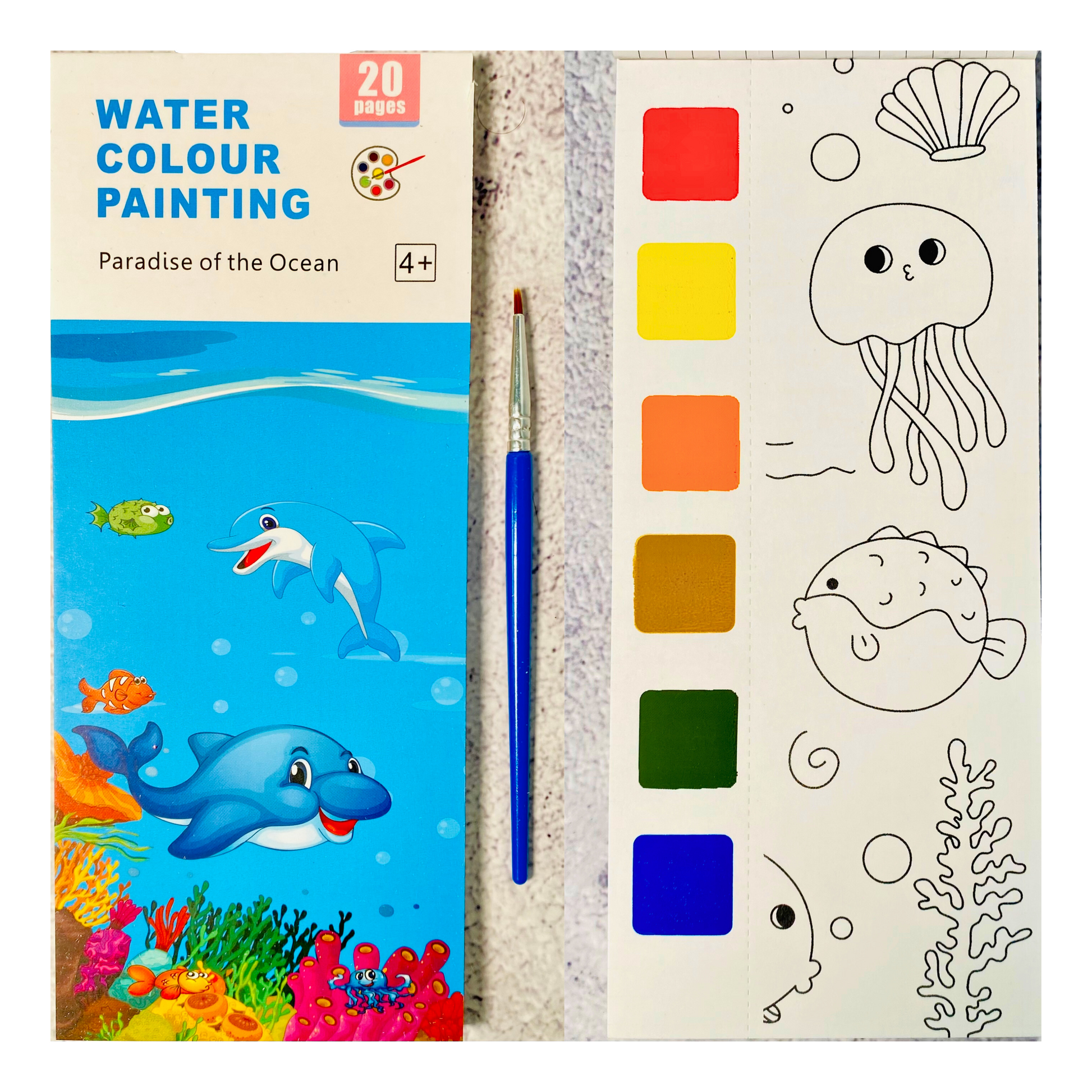 Paint and Find In the Ocean - Children's Board Book - Water Colors Board  book