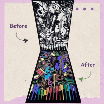 Velvet Colouring Canvas – MELODIES OF MUSIC