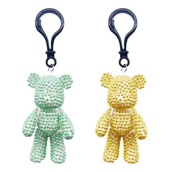 Diamond Mosaic Bear Keychain DIY Rhinestone Drill Painting Kit Key Chain