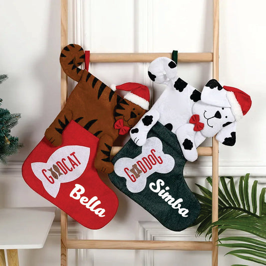 BW Pet Stocking (Set of 2) - Good Cat & Good Dog