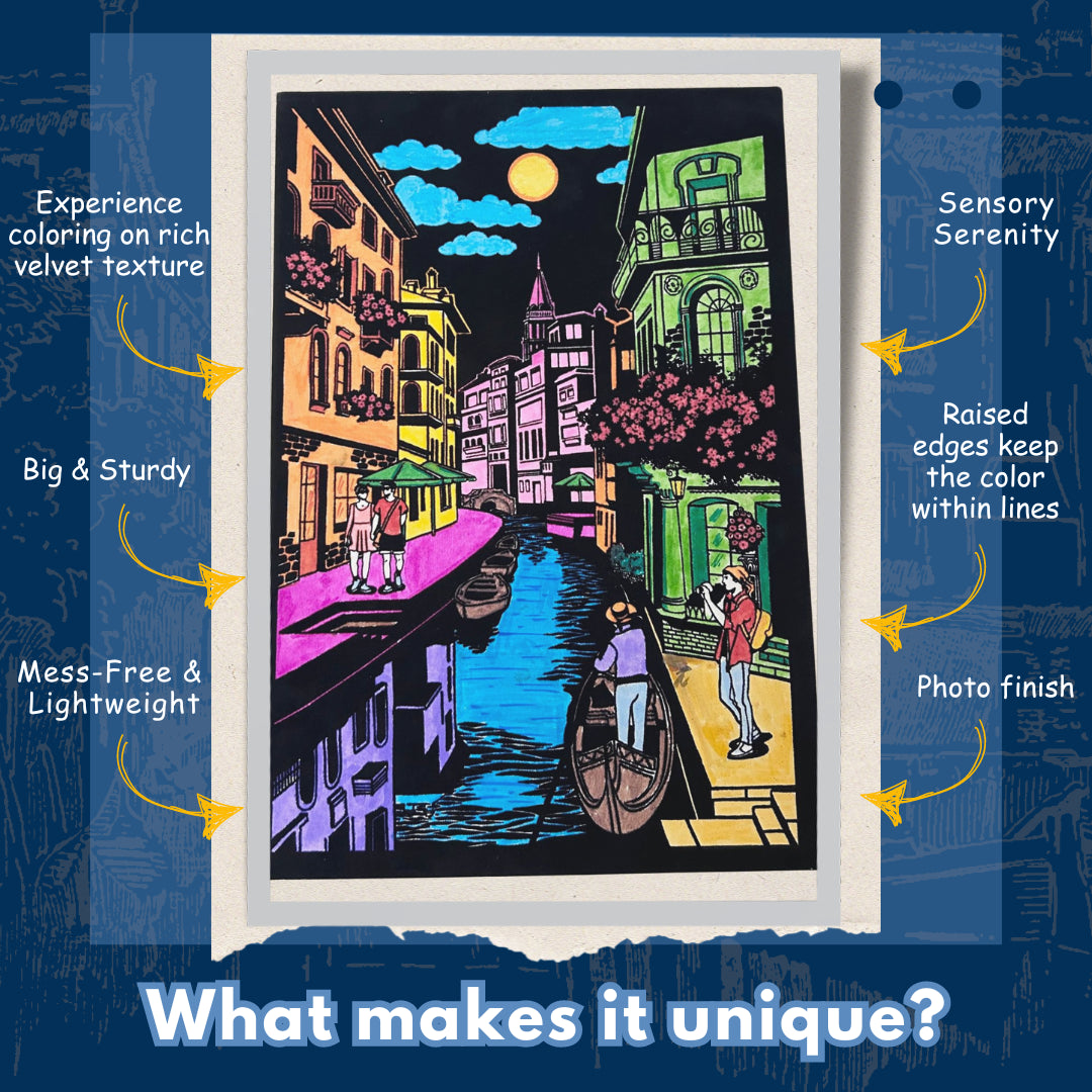 Velvet Colouring Canvas – CITY ON WATER