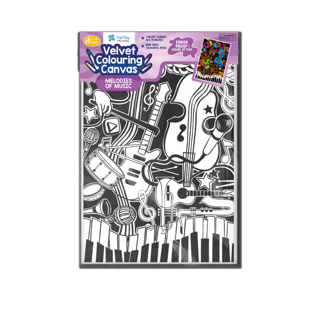 Velvet Colouring Canvas – MELODIES OF MUSIC