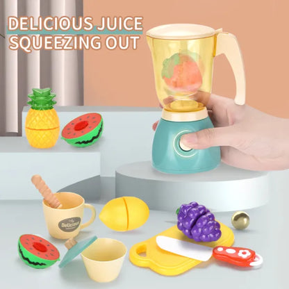 Kids' Vegetable & Fruit Smoothie Blender Play Set, Wooden Juice