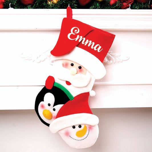 BW Happy Family Stockings- Santa (Red Cap)