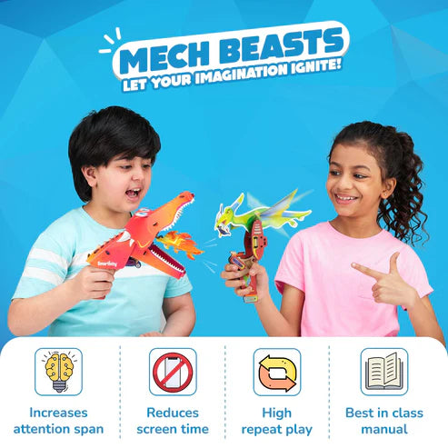 Smartivity Mech Beasts 2 in 1 Dragon & Dinosaur Toys for Kids