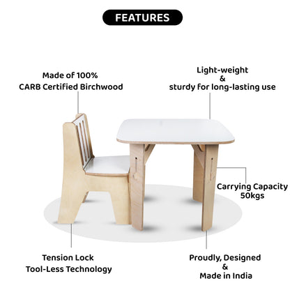 Straight Table and Chair Set