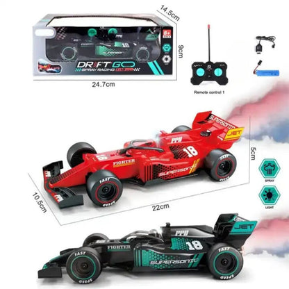 F1 Design Remote Control Car with Mist Spray for Kids