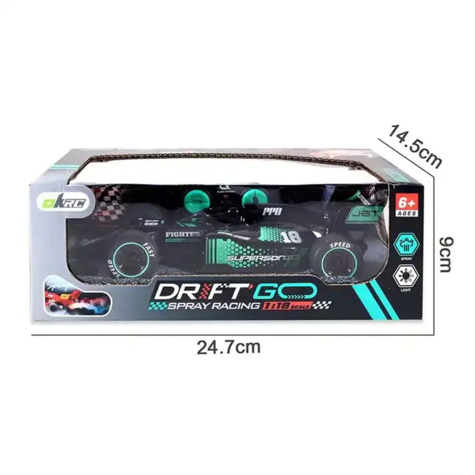 F1 Design Remote Control Car with Mist Spray for Kids