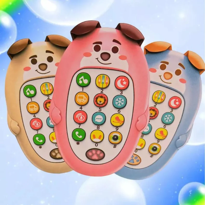 Cute Puppy Mobile Phone with Lullaby Rhyme & Many Sounds Toddler Baby Toy