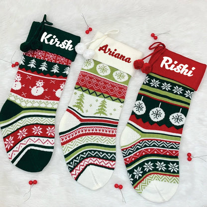 BW Handwoven Knitted Stocking (Set of 3)