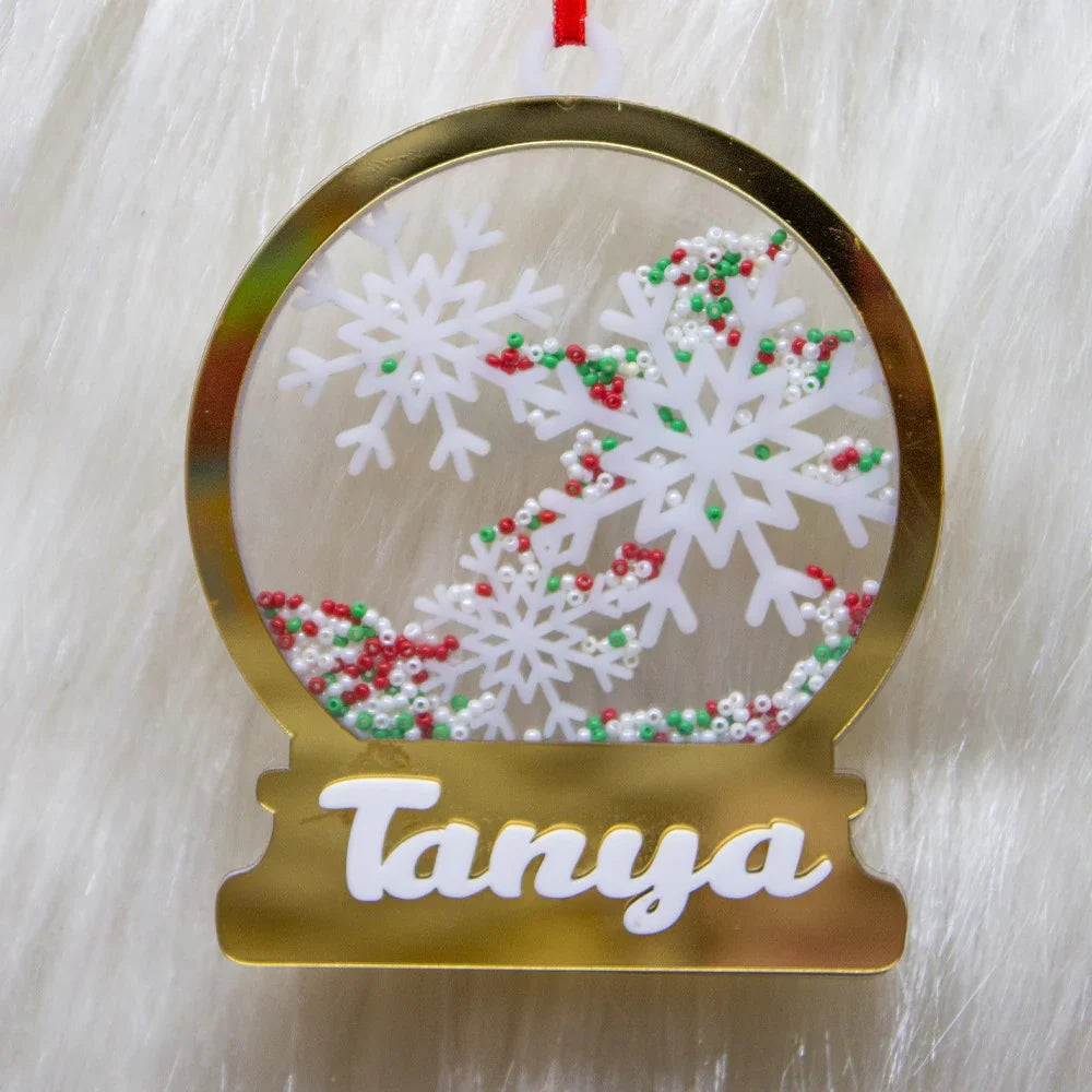 Christmas Ornaments - Snow Globe Shaker Ornament