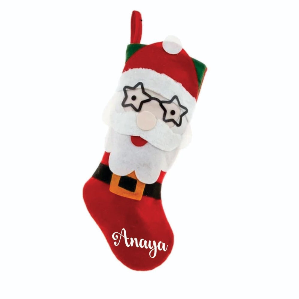 Jr.Billionaire Specs and Sparkles Stocking- Happy Santa