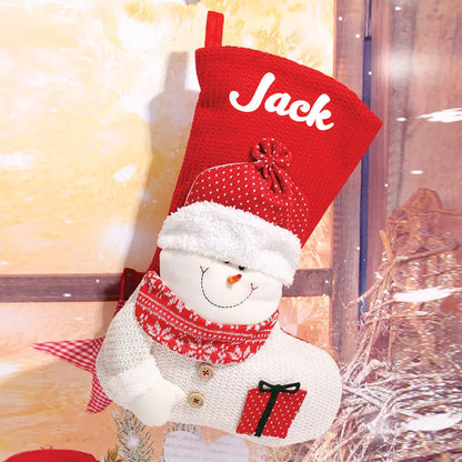 BW Crochet Cheer Stocking (Snowman)