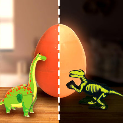 Glow In The Dark Dinos & Eggs - Set Of 3