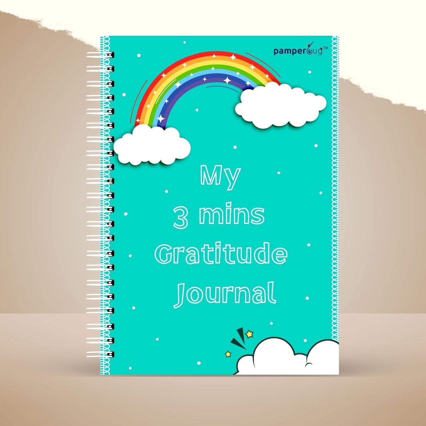 PAMPERBUG My 3 Minutes Gratitude Journal Notebook Dairy for Kids 120 Pages