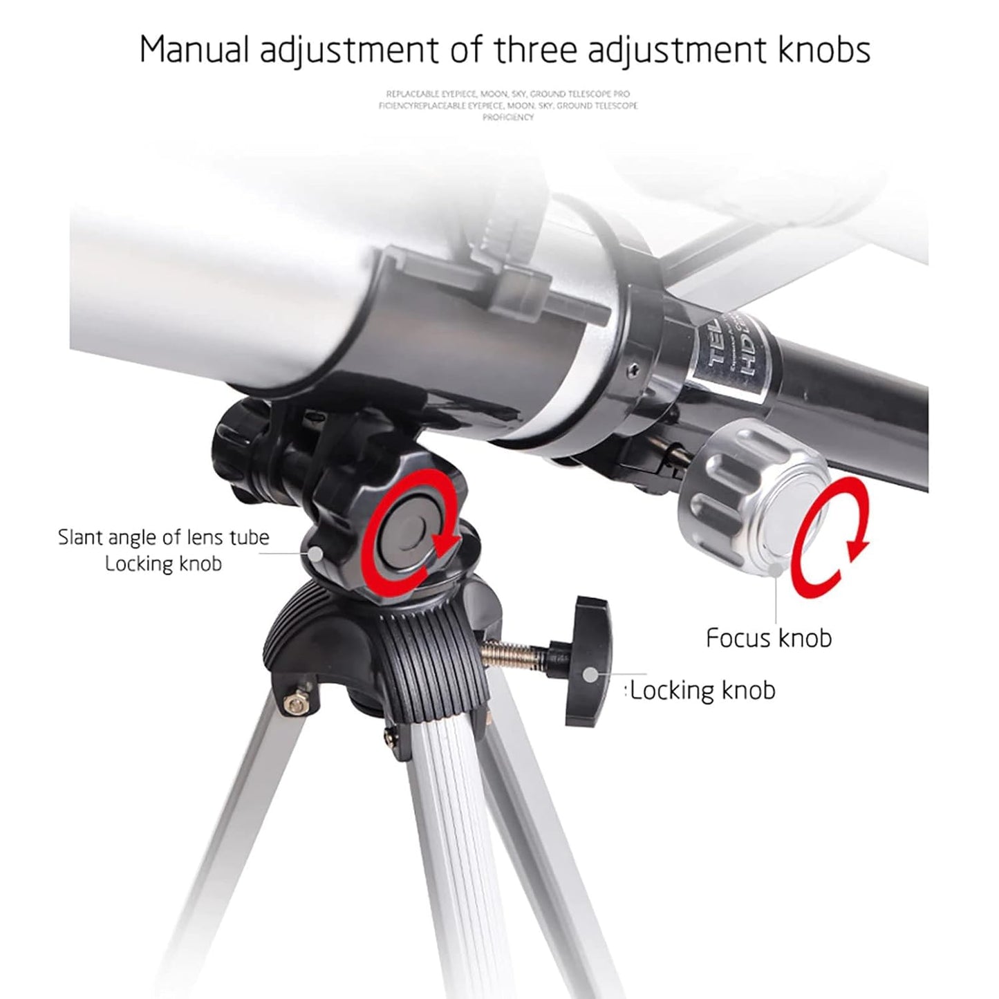 Kids Telescope HD Coated Lens, Outdoor 60 X Zoom