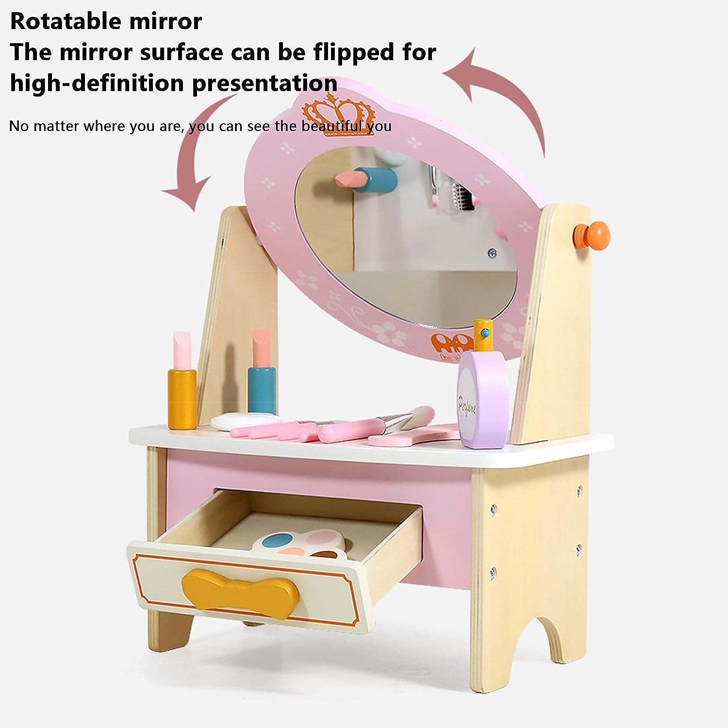 Childrens wooden dressing table hot sale