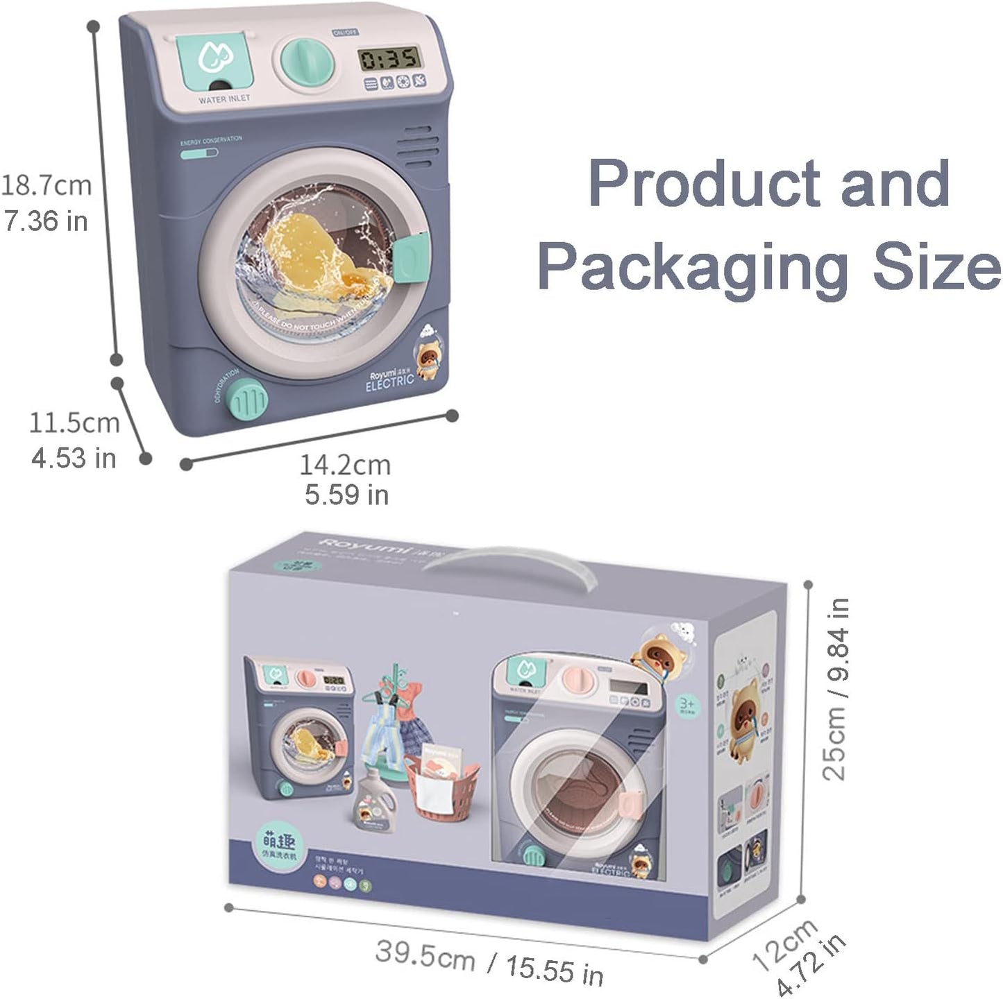 Children's Washing Machine Set Electronic Toy Washer