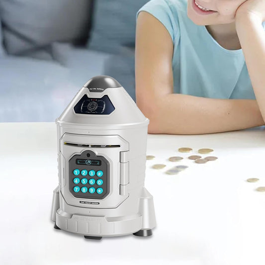 Space Piggy Bank with Code Lock for Kids – Fun Money Saving