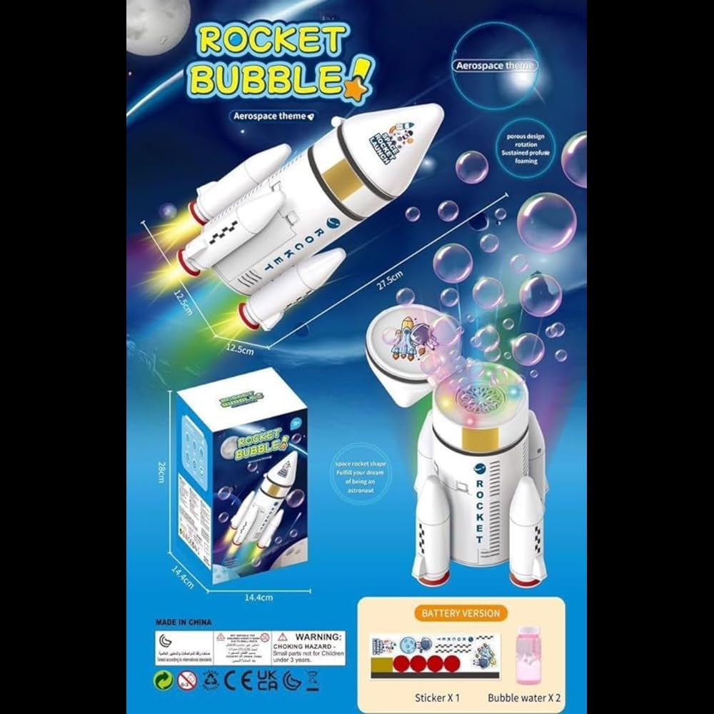 Space Rocket Bubble Machine