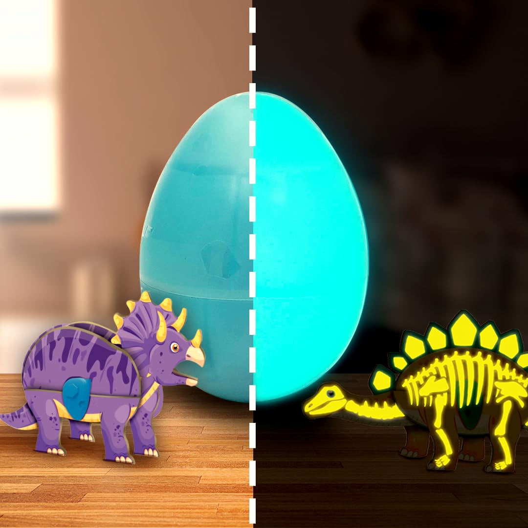 Glow In The Dark Dinos & Eggs - Set Of 3