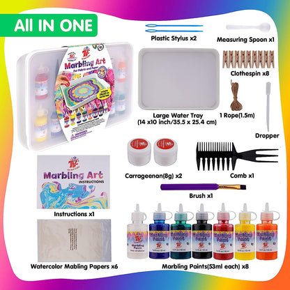 Marbling Art Kit for Fabric and Paper