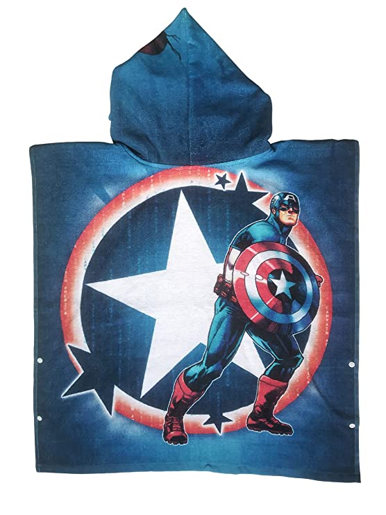 Marvel Captain America Kids Hooded Poncho Towel