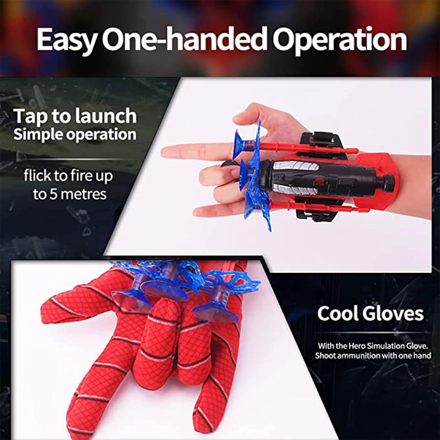 Spider Hero Fun Shooting Game with Gloves