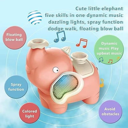 Elephant Toy Electric Floating Ball with Music & Light, Baby Crawling Toys