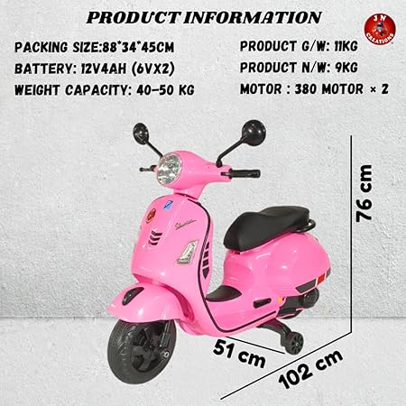 Vespa Battery Operated Rechargeable Ride On Scooter