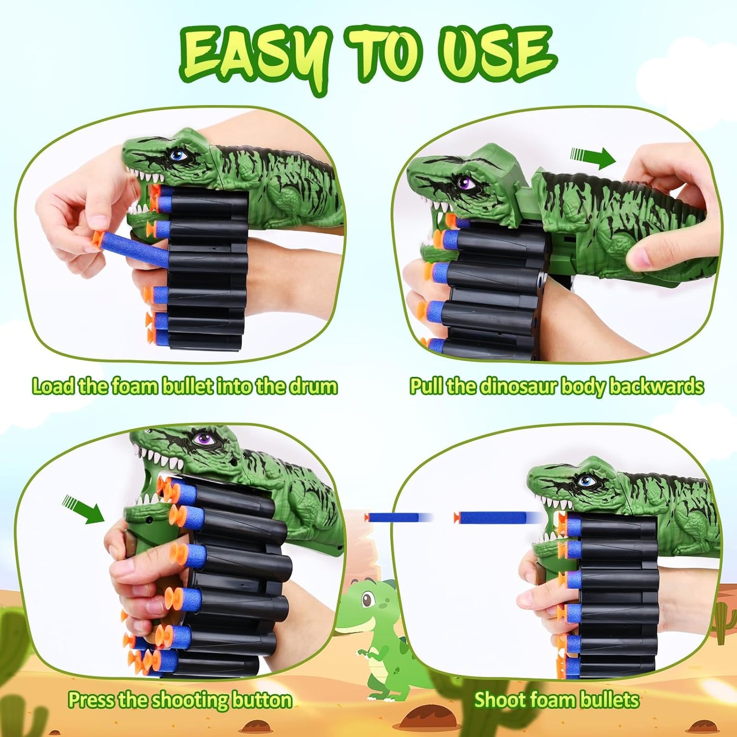 Dinosaur Soft Bullet Shooting Gun