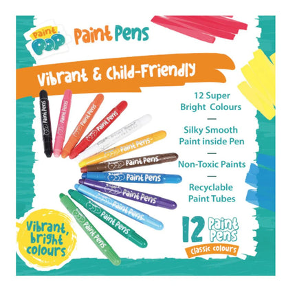 Paint Pop Quick Dry Paint Pens, Pack of 12