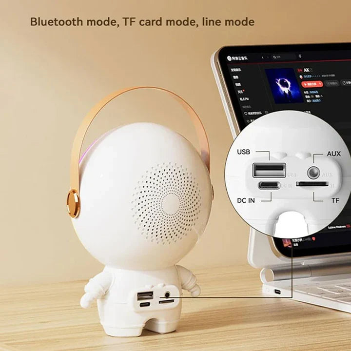 Astronaut Portable Rechargeable Mini Speaker with Mic