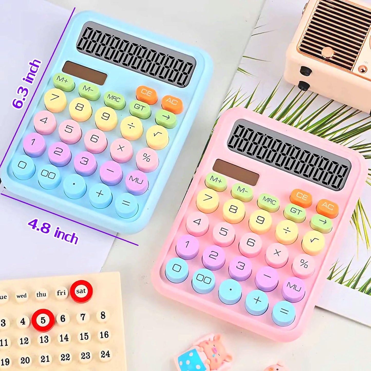 Pastel Candy Mechanical Calculator