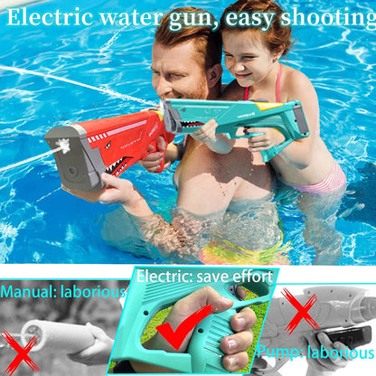 Shark Automatic Water Gun Toys for Kids & Adults-Red