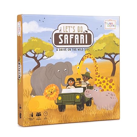 Trunk Works Let’s Go Safari Board Game for Kids