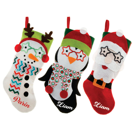 Jr.Billionaire Specs and Sparkles Stocking- Set of 3