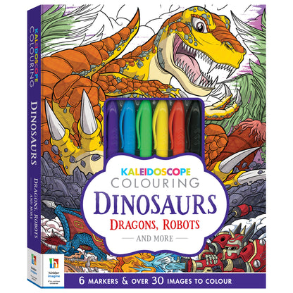 Kaleidoscope Colouring Kit Dinosaurs, Dragons, Robots & More