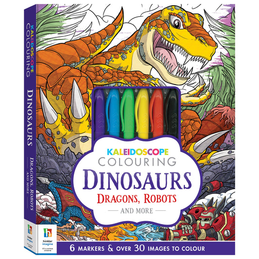 Kaleidoscope Colouring Kit Dinosaurs, Dragons, Robots & More