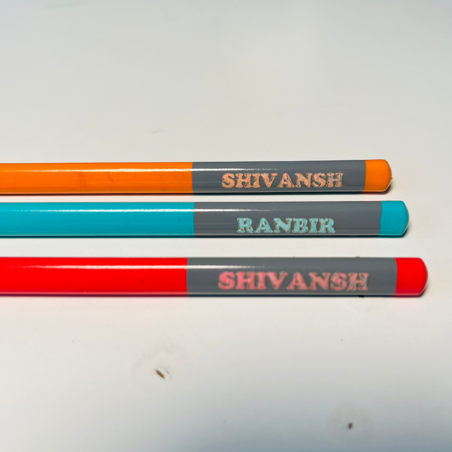 Personalized Pencils Set with Name Engraved on it