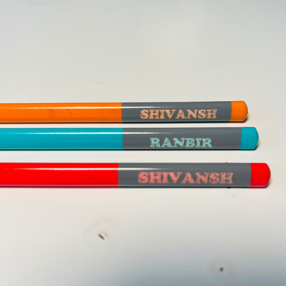 Personalized Pencils Set with Name Engraved on it