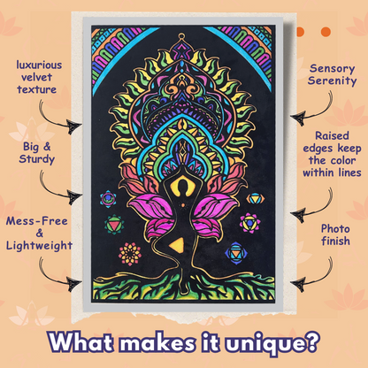 Velvet Colouring Canvas – MINDFUL YOGA