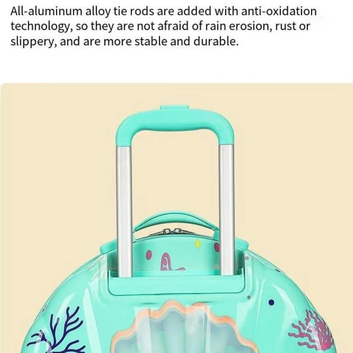 Sea Shell Shaped Trolley Bag with Vanity