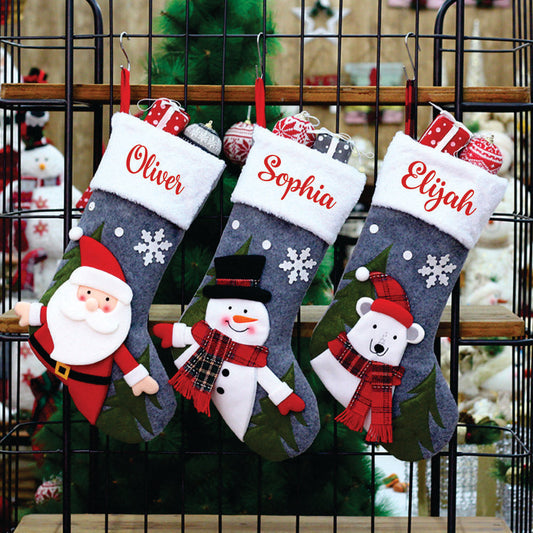 Jr.Billionaire Winter Wonderland Stockings- Set of 3